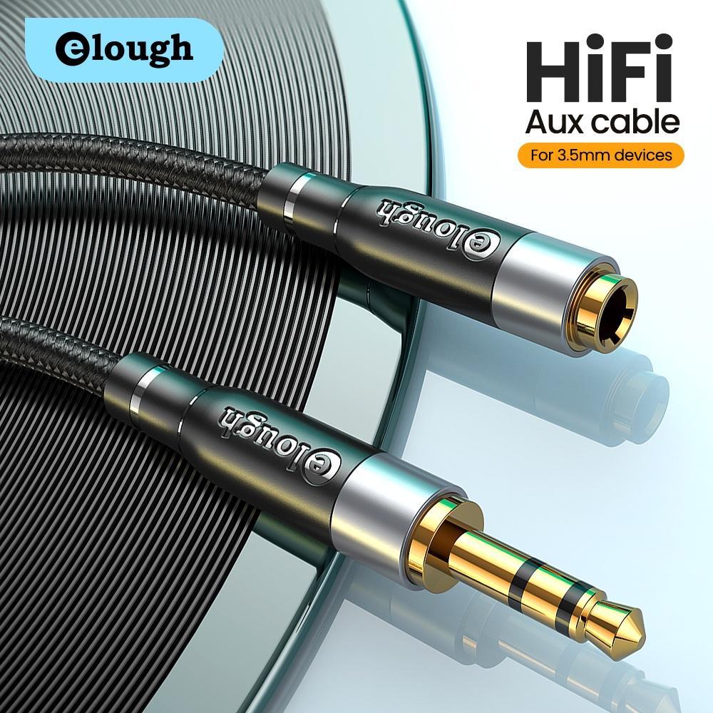 Elough 3.5mm Jack AUX Audio Cable Male to Female HiFi Extension Cable Speaker Extender Cord for PC Headphones Xiaomi