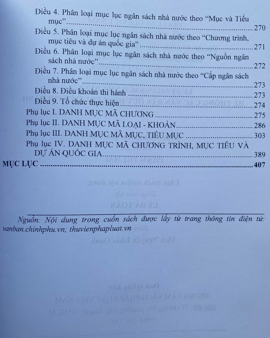 Luật Ngân Sách Nhà Nước; Hệ Thống Các Văn Bản Quy Định Chi Tiết Thi Hành