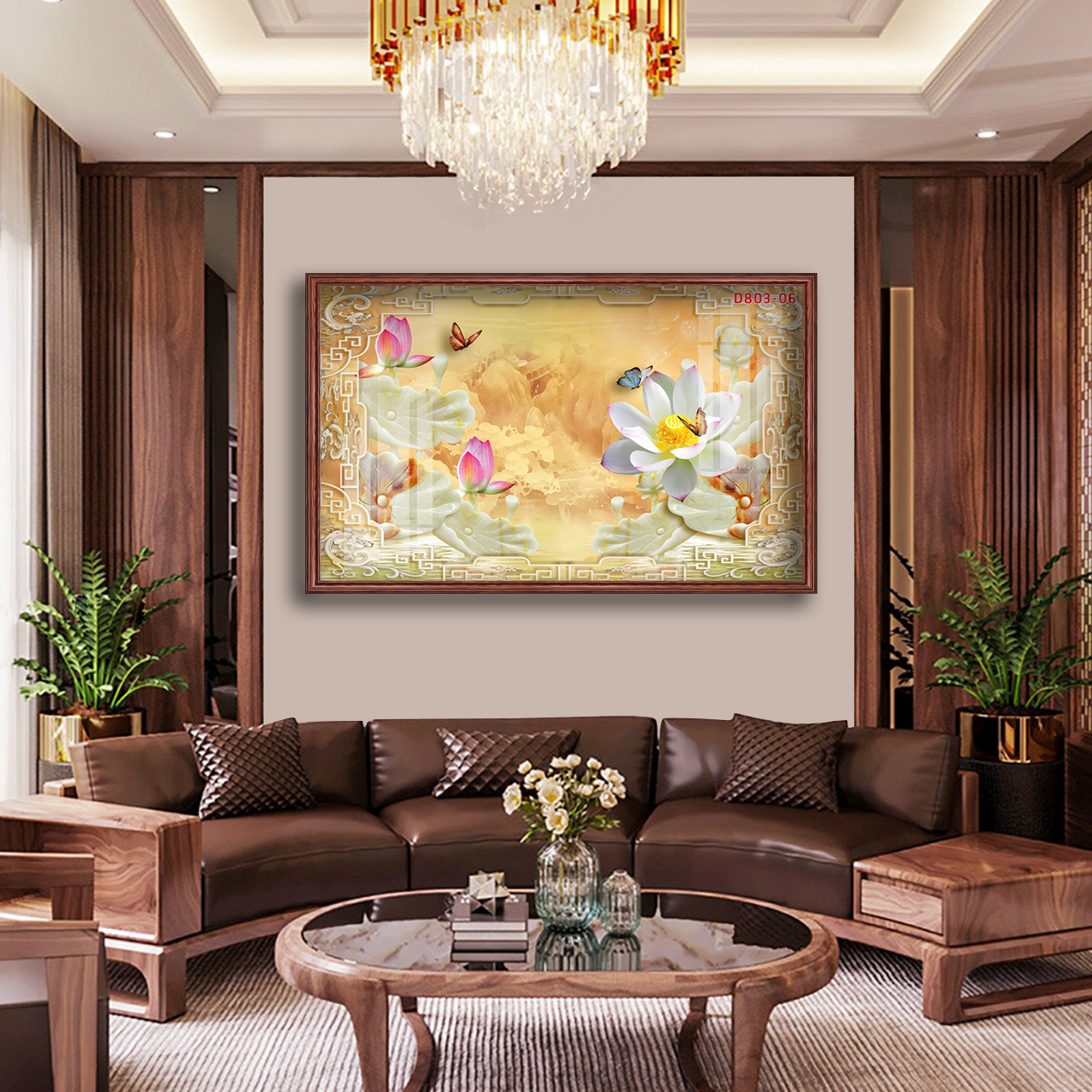 D803 01 Tranh kính Giả Ngọc