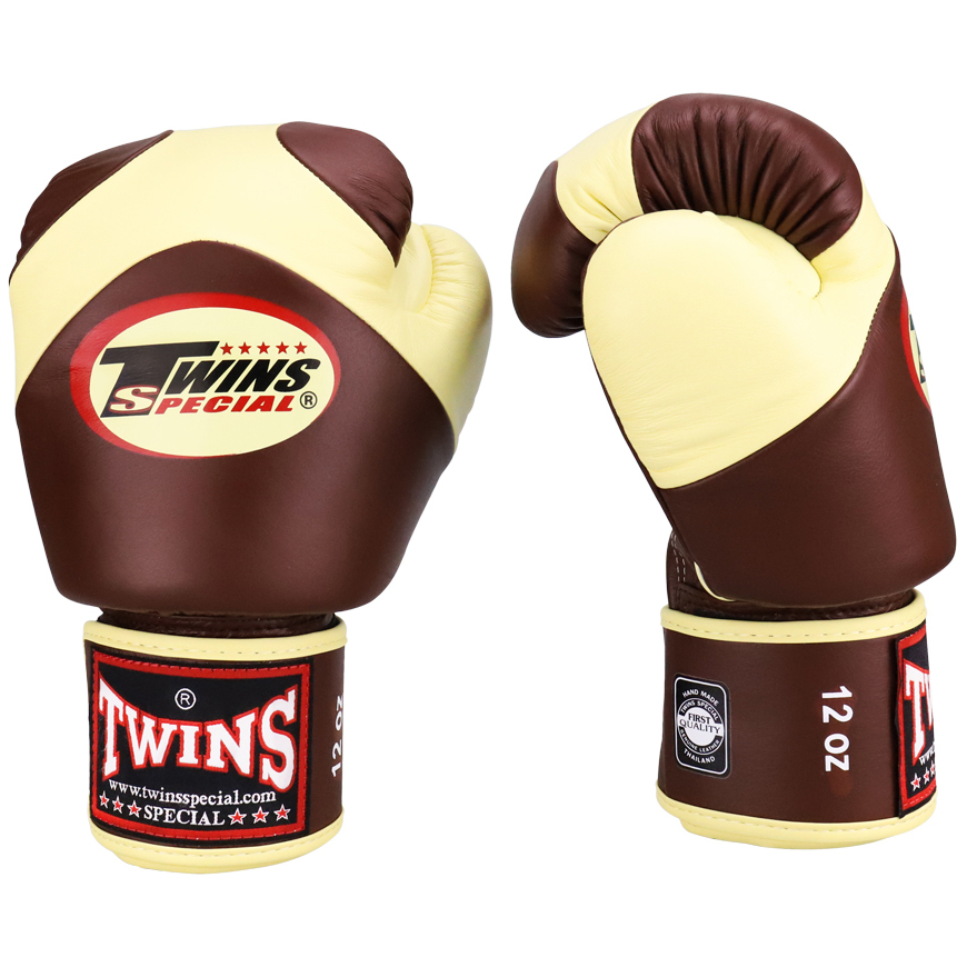 Găng boxing Twins BGVL-13 X-Pattern - Nâu/Vani