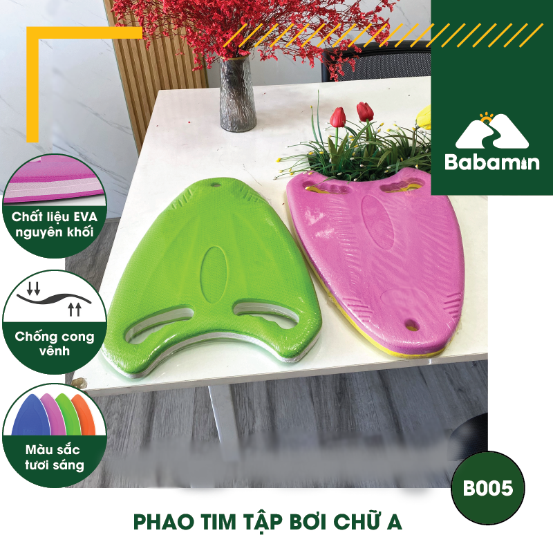 Phao Tim Tập Bơi Chữ A Trẻ Em, Người Lớn – Babamin - Mút EVA Chống Cong Vênh – B005