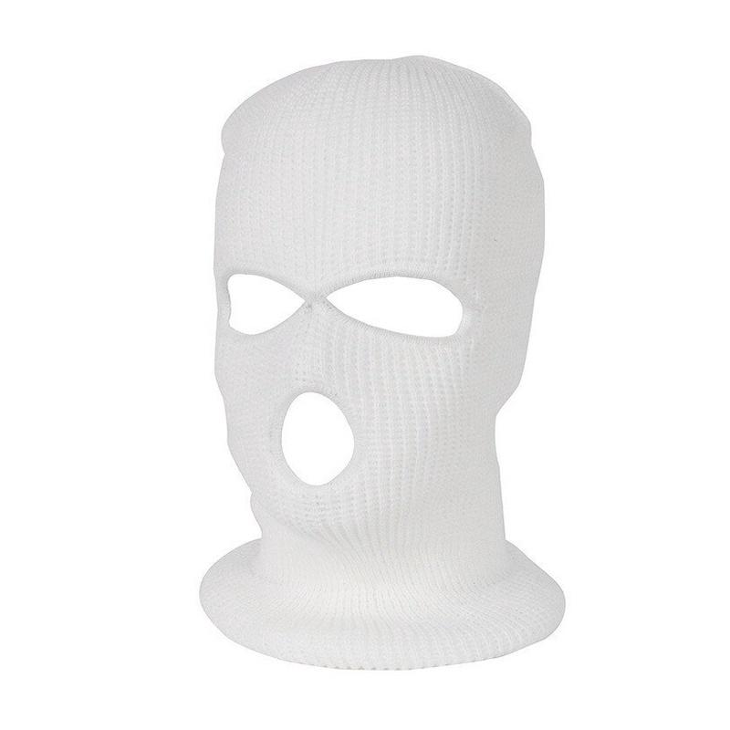 Full Face Cover Mask Three 3 Hole Balaclava Knit Hat Army Tactical CS Winter Ski Cycling Mask Beanie Hat Scarf Warm Face Masks