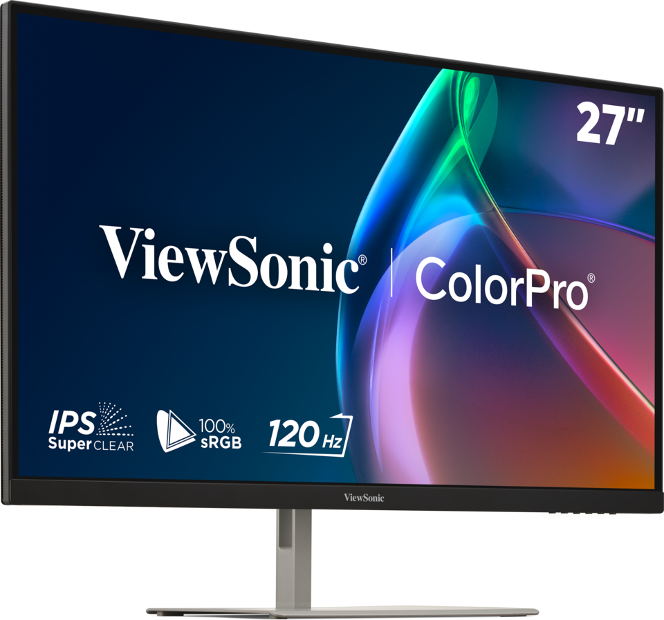 Màn Hình Đồ Hoạ Viewsonic VP2766-2K Màu Xám 27 inch, 120Hz, 2K, QHD, Chứng nhận Pantone Validated, USB-C 90W - Hàng Chính Hãng