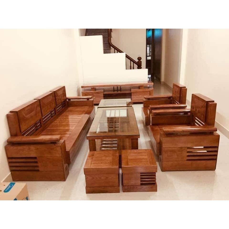 Bộ bàn ghế sofa gỗ sồi nga - Đồ Gỗ Bình Long 0388 639 288