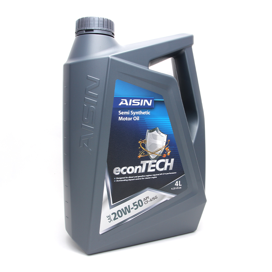 Nhớt động cơ AISIN ECSF2054P 20W-50 CF4 / SG econTECH+ Semi Synthetic 4L