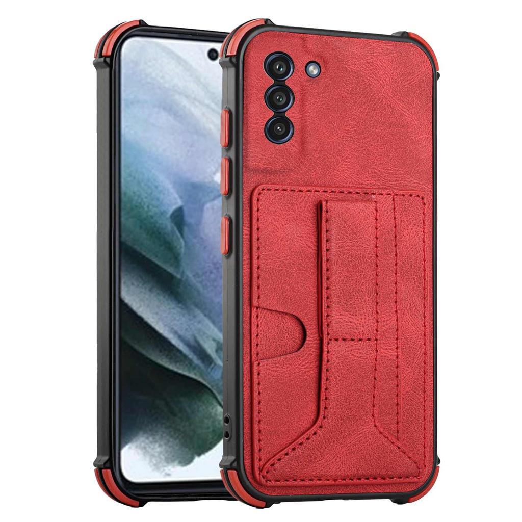Ốp điện thoại TPU mềm giá đỡ gắn thẻ cho Samsung Galaxy A11 M11 A21S A52 A72 S21 + S21 Plus S21 Ultra S21 FE 5G