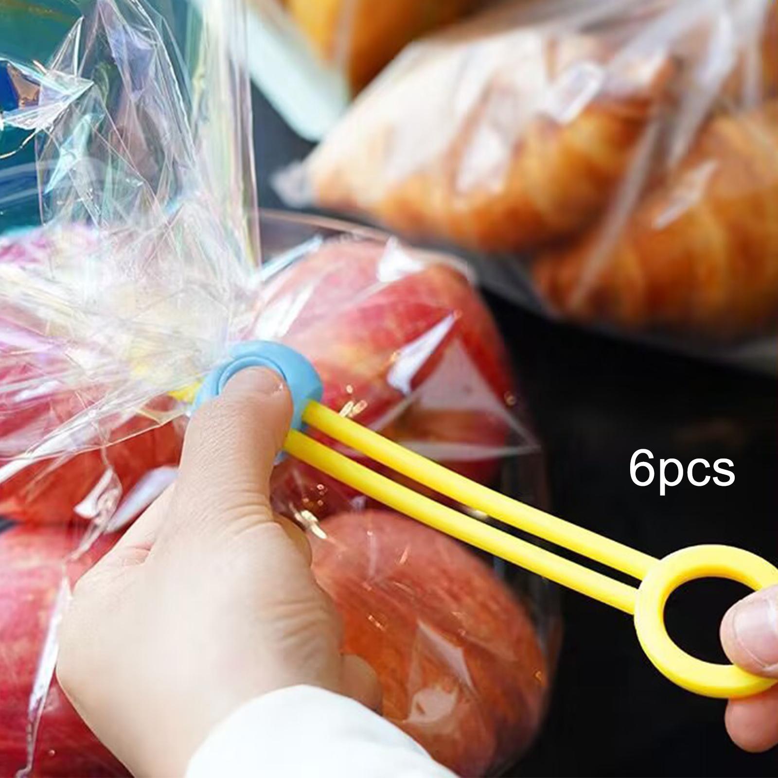 6 Pieces Seal Tags Kitchen Storage Clip Portable Snack Storage Clips Food Sealing Clip Snack Bag Sealing Chips for Restaurant Household