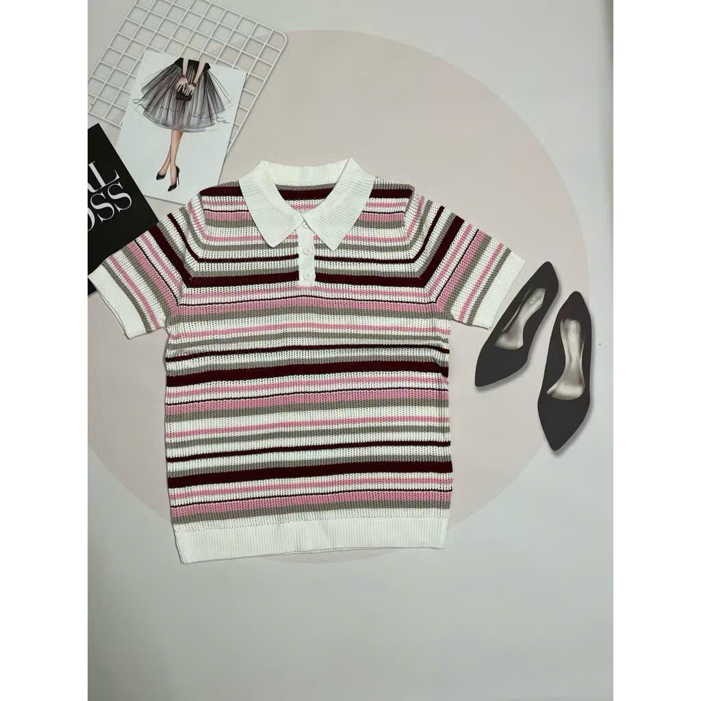 Áo len mongtoghi,áo len dệt kim nữ hàng thanh lý họa tiết dễ thương size 58-63,65kg