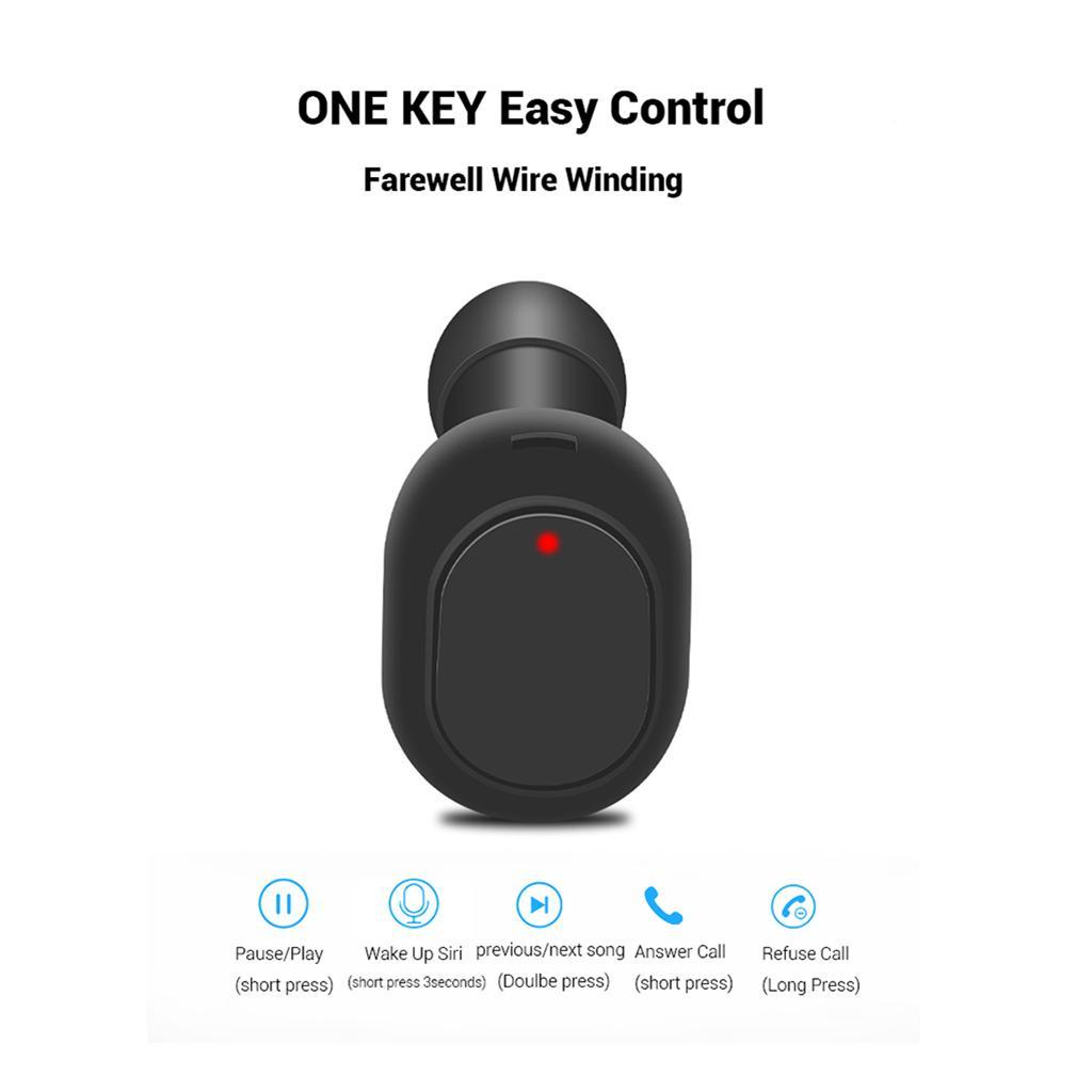 Dual Bluetooth 5.0 HiFi Sports Headset with Charging Case Black