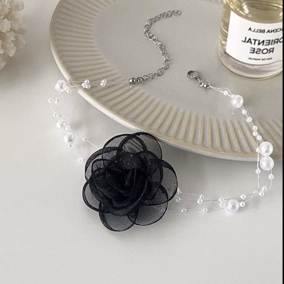 Vòng Cổ Choker phối hoa voan xinh xắn thời trang