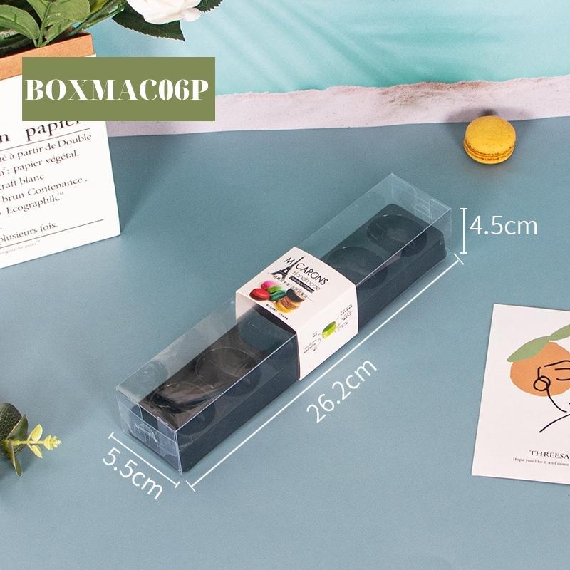 Hộp Đựng 6 Bánh Macaron Mica Trong Suốt - BOXMAC06P