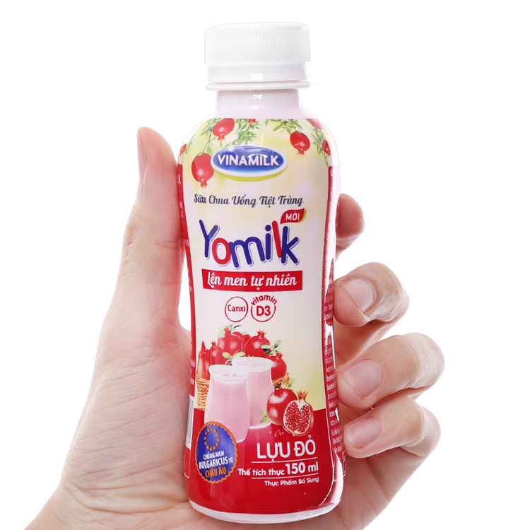 Thùng 24 Chai Sữa Chua Uống Vinamilk Lựu Đỏ (150ml)