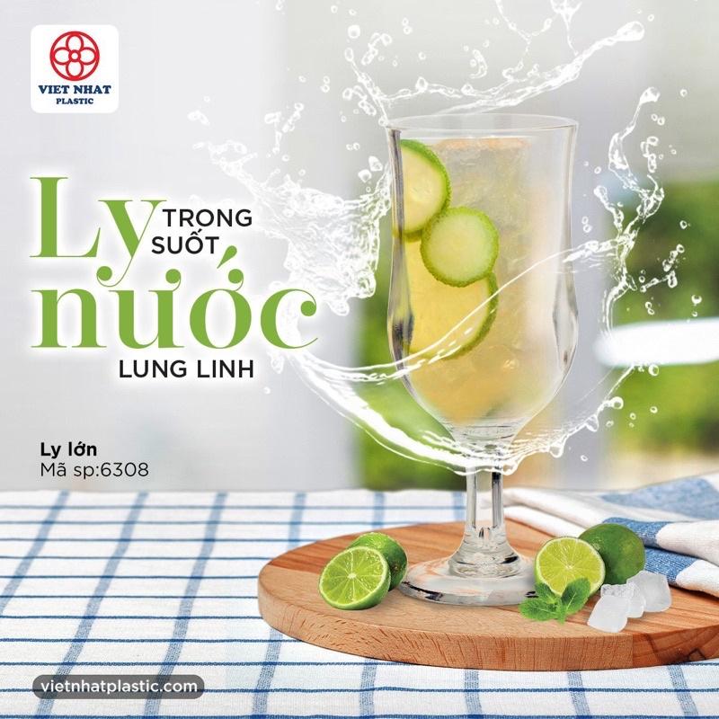 Ly nước trong suốt nhựa meka bền đẹp 6308, ly sinh tố meka