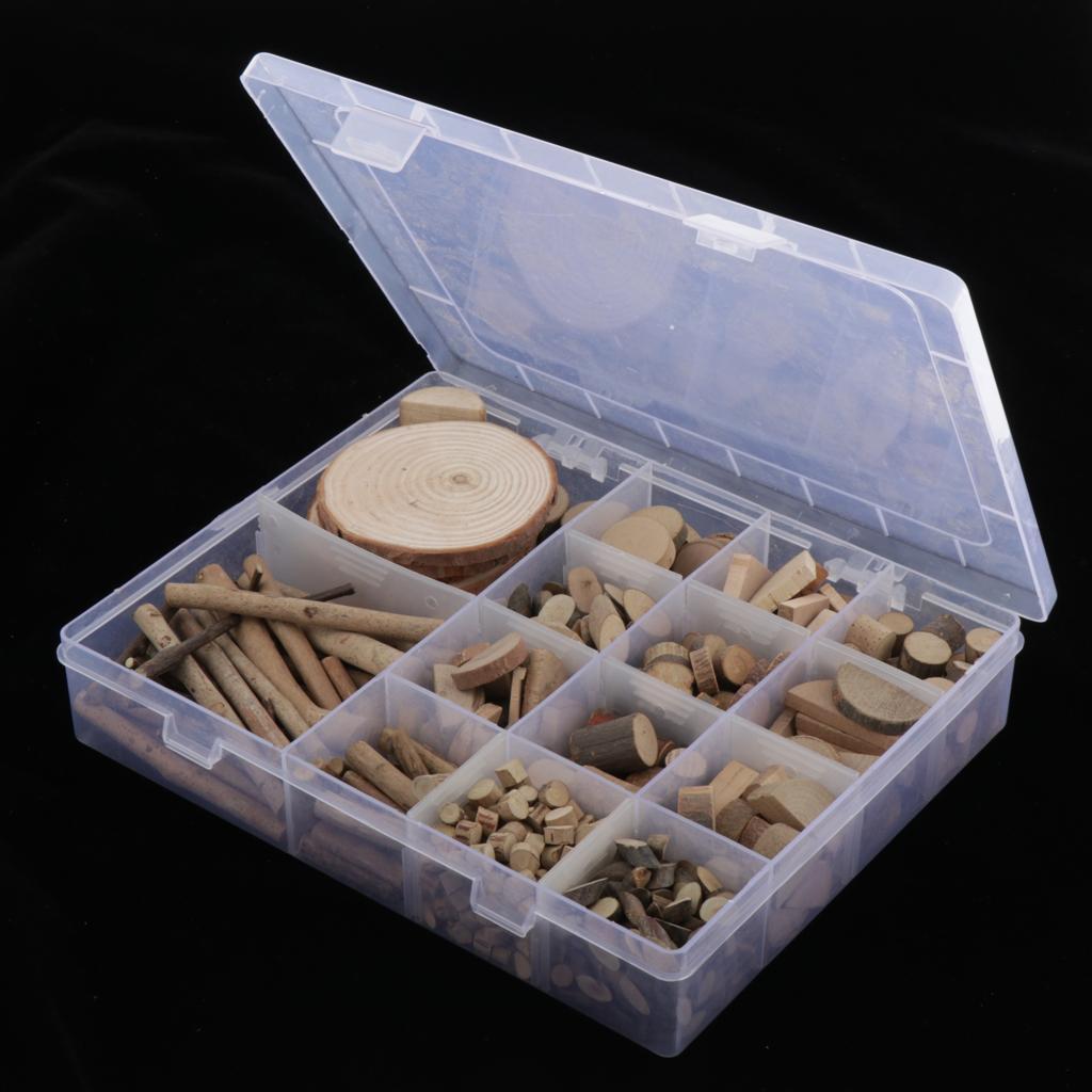1 Box Irregular Natural Tree Wood Slices for Wedding Home Art Crafts Decors