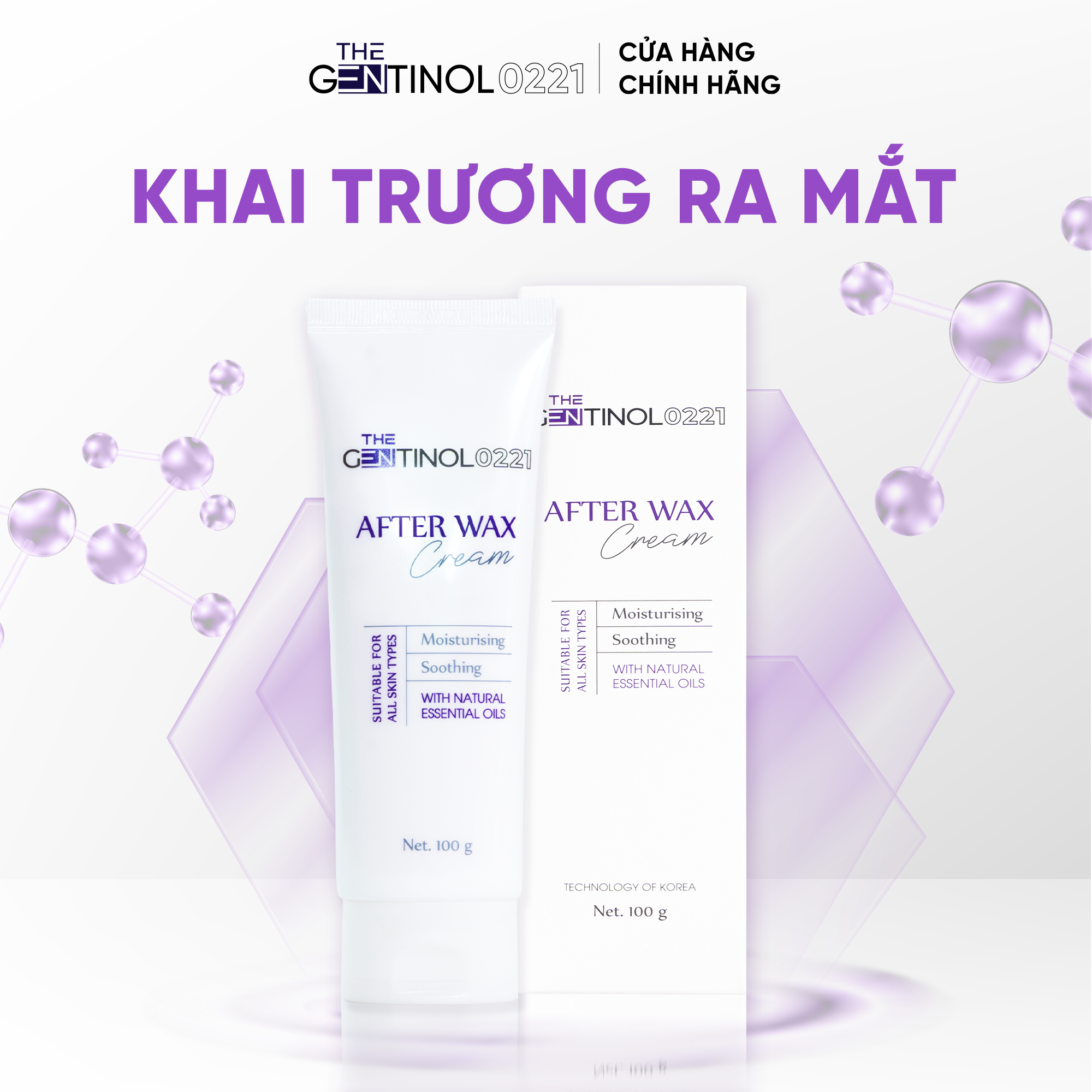 Kem dưỡng ẩm và phục hồi làn da sau khi tẩy AFTER WAX CREAM The Gentinol 0221 100g