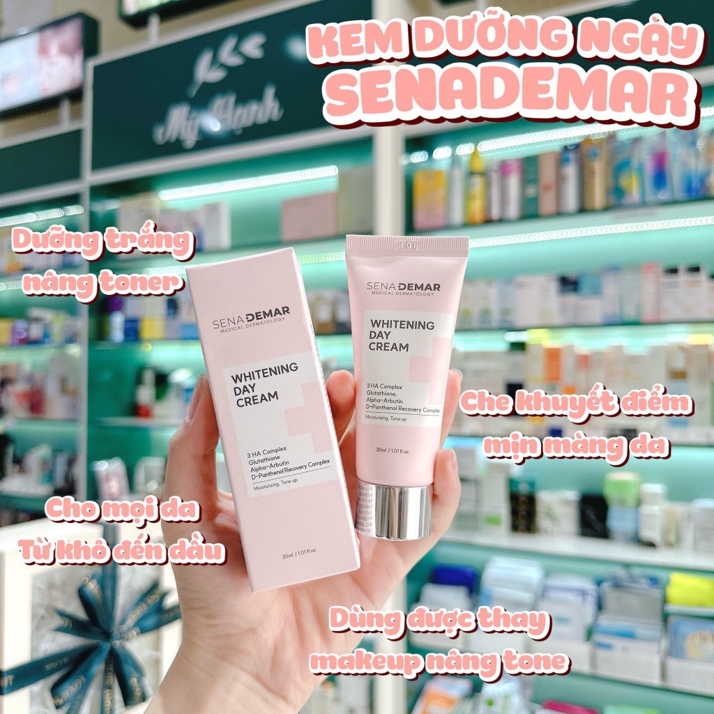 Kem dưỡng mặt ban ngày SENADEMAR nâng tone phục hồi dưỡng ẩm 30ml hạn 2027