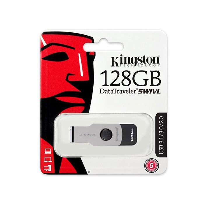 USB Kingston DT SWIVL 128GB - Hàng Chính Hãng