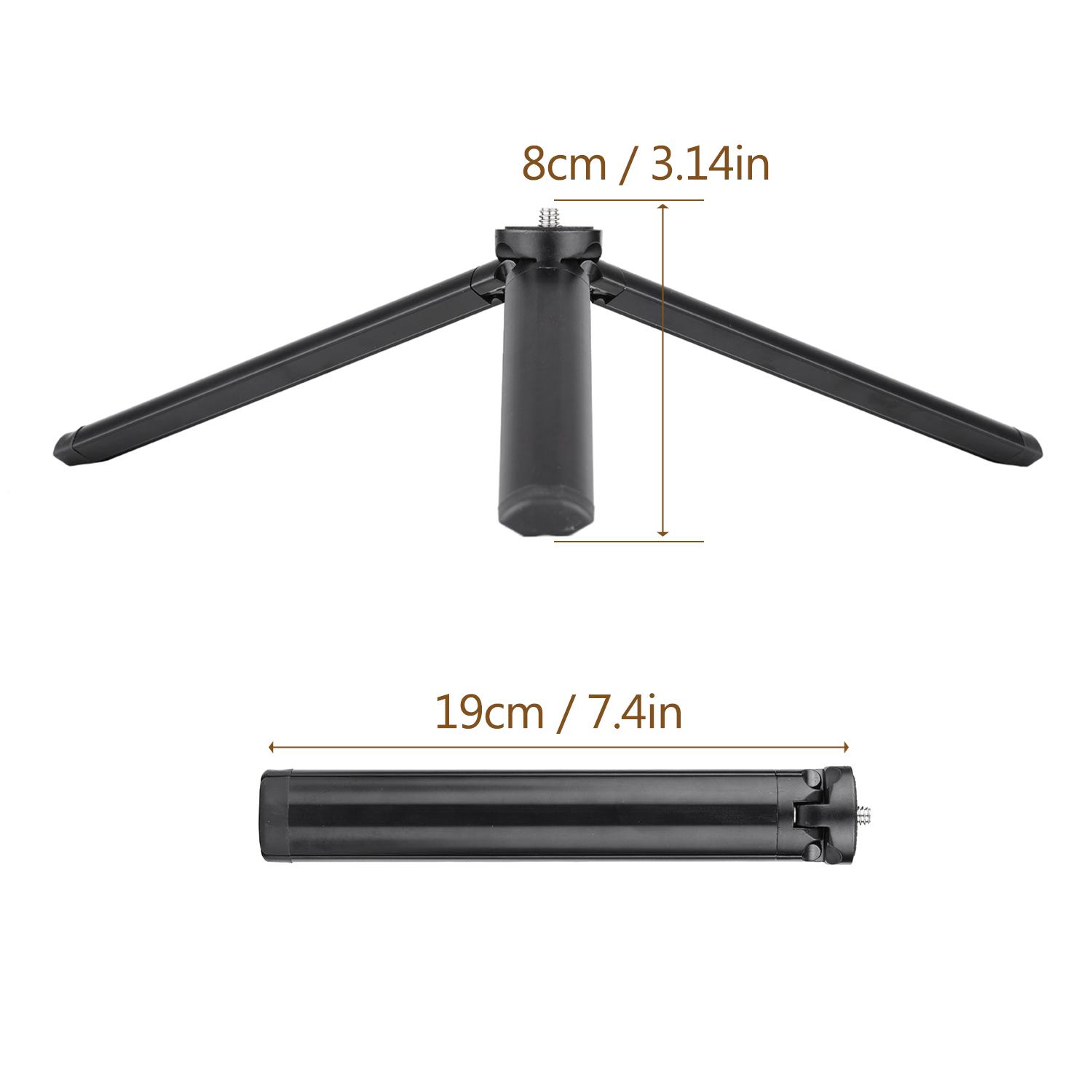 Chân máy gấp gọn để bàn bằng hợp kim nhôm với giá treo vít 1/4 inch cho máy ảnh DSLR Điện thoại thông minh LED Light Max. Tải 3KG