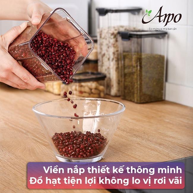 Hộp Nhựa Đựng Ngũ Cốc, Đồ Khô Trong Nhà Bếp Với Nắp Đậy Kín Khí - Hộp Bảo Quản Trong Suốt