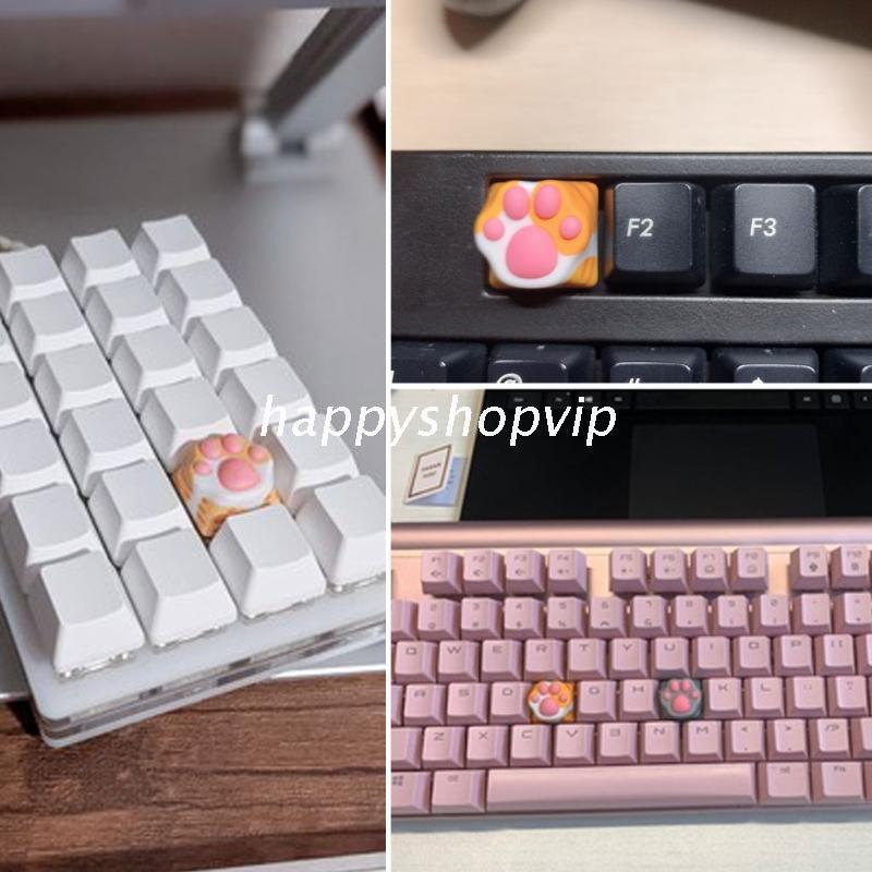 HSV Personality Customized Aluminum Silicone Kitty Paw Artisan Backlight Keycap Cat Paws Pad Keyboard keyCaps for Cherry MX Switches