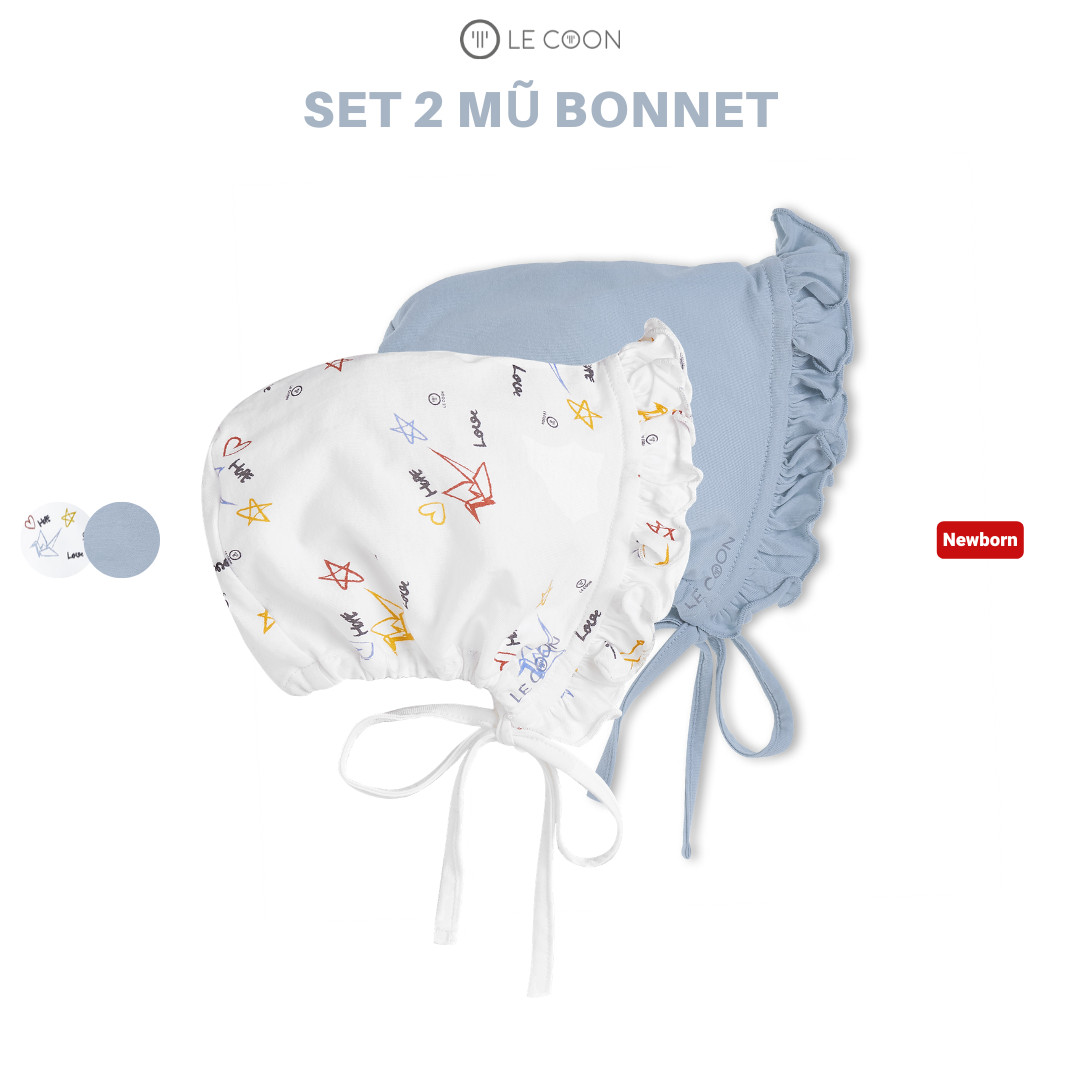 Set 2 Mũ Bonnet | COOL | Newborn