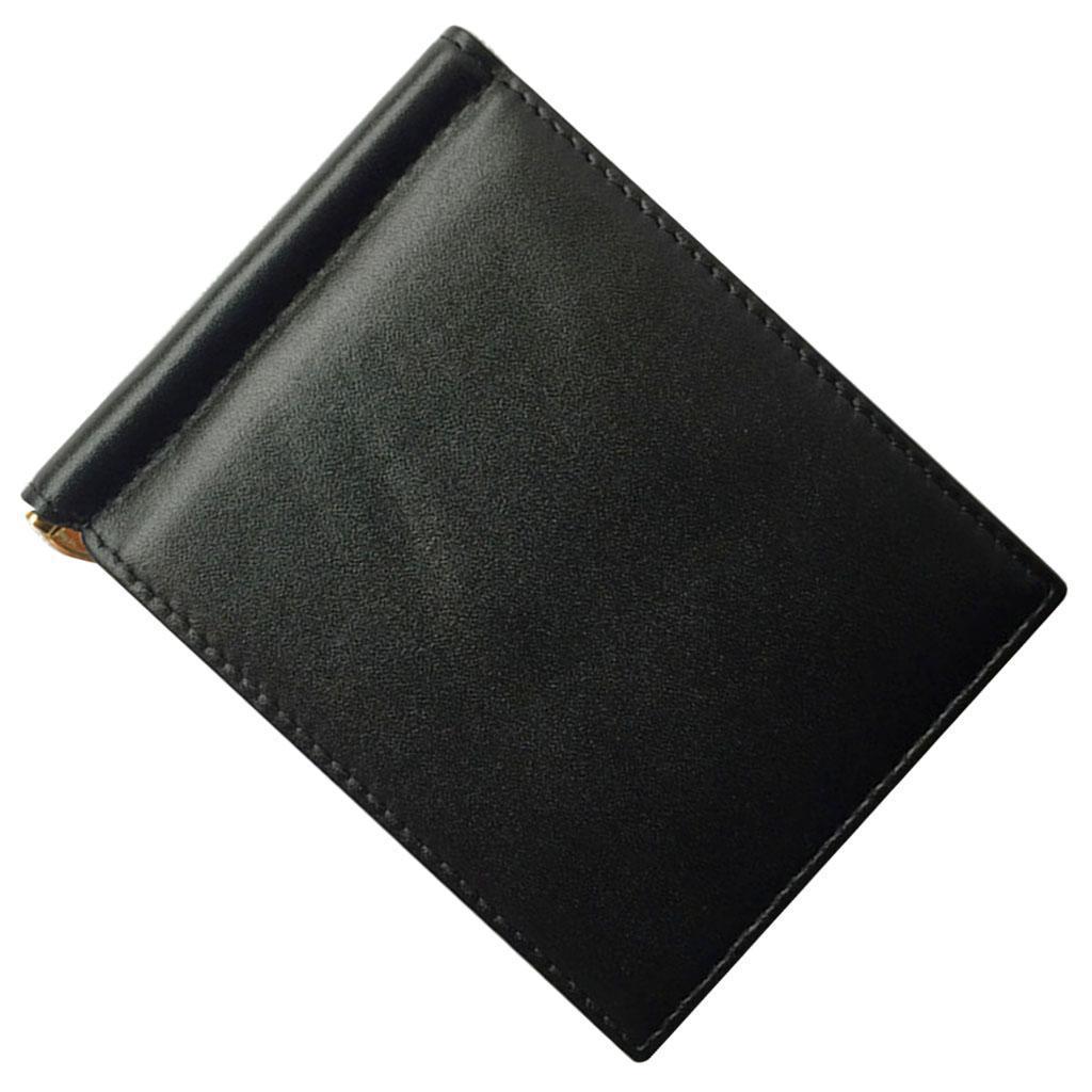 Simple Metal Money Clip Wallets Men Slim RFID Blocking Card Holder Minimalist Bifold