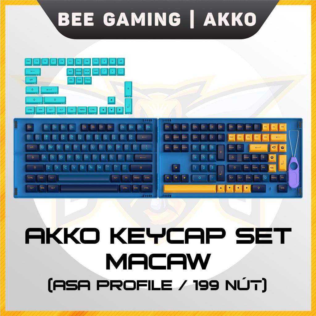 Bộ keycap chính hãng AKKO - Macaw (PBT Double Shot / ASA Profile / 199 nút)