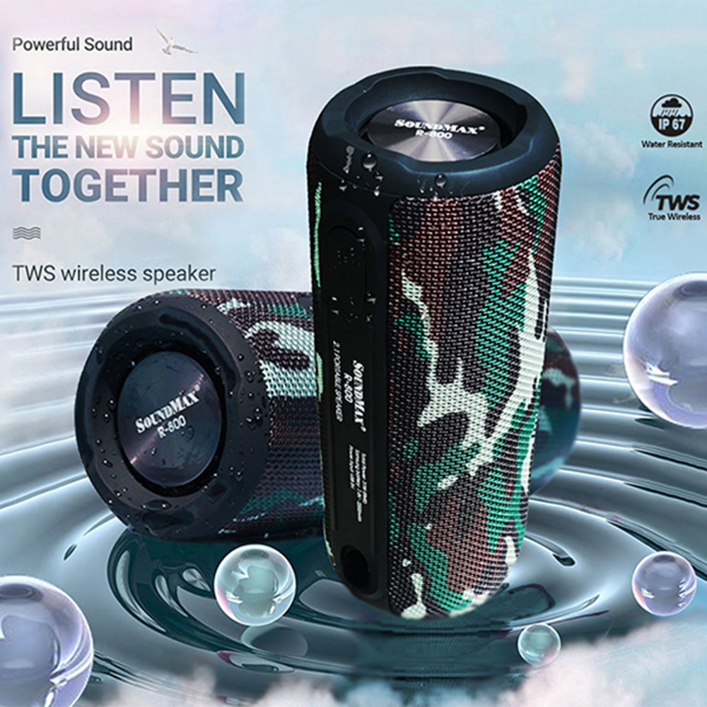 [Hàng Chính Hãng] Loa bluetooth 31W chống nước chuẩn IP67 SoundMax R-800 | R800 - Loa Nghe Nhạc Di Động