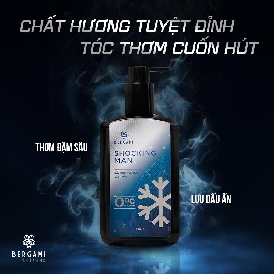 Dầu gội hương nước hoa Bergami cho Nam- 330ml - Sạch gàu- Bóng mượt