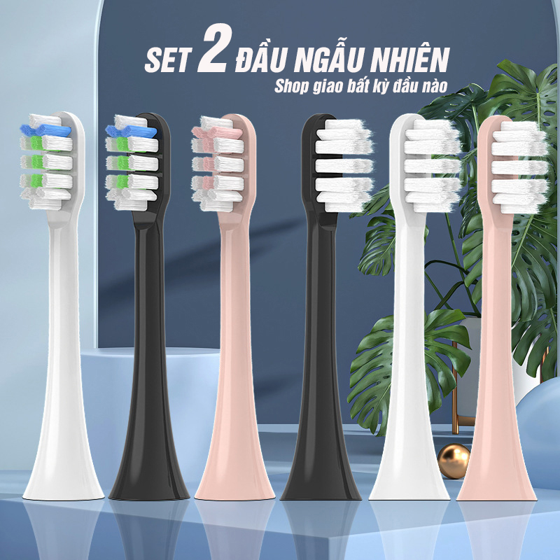 Cho máy đánh răng điện Xiaomi Soocas, Soocare Set bộ 2 đầu bàn chải thay thế x1 x3 x3u x5 Minh House