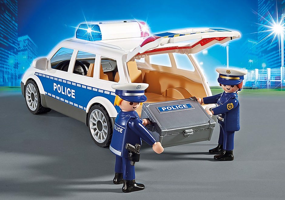 Đồ chơi nhập vai Playmobil Xe hơi cảnh sát có đèn &amp; âm thanh