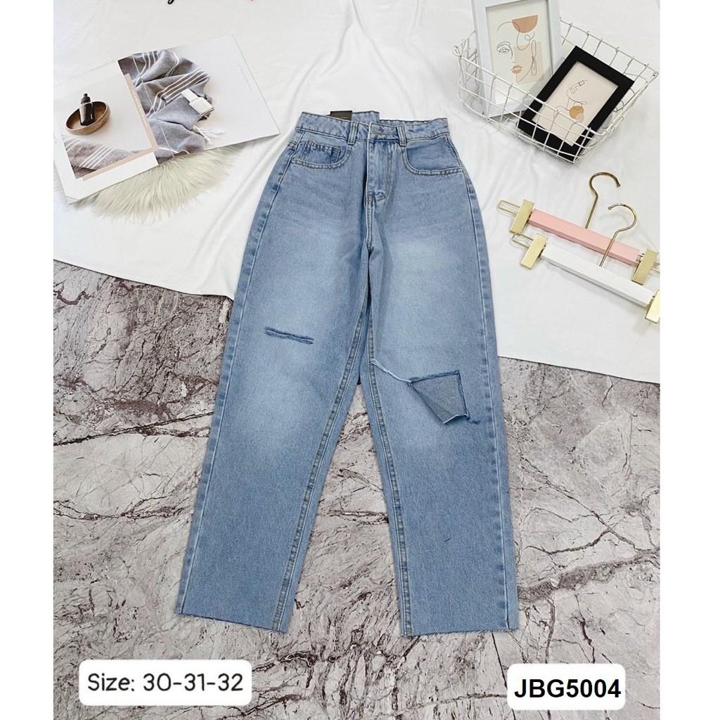 Quần jean baggy rách gối JBG5004