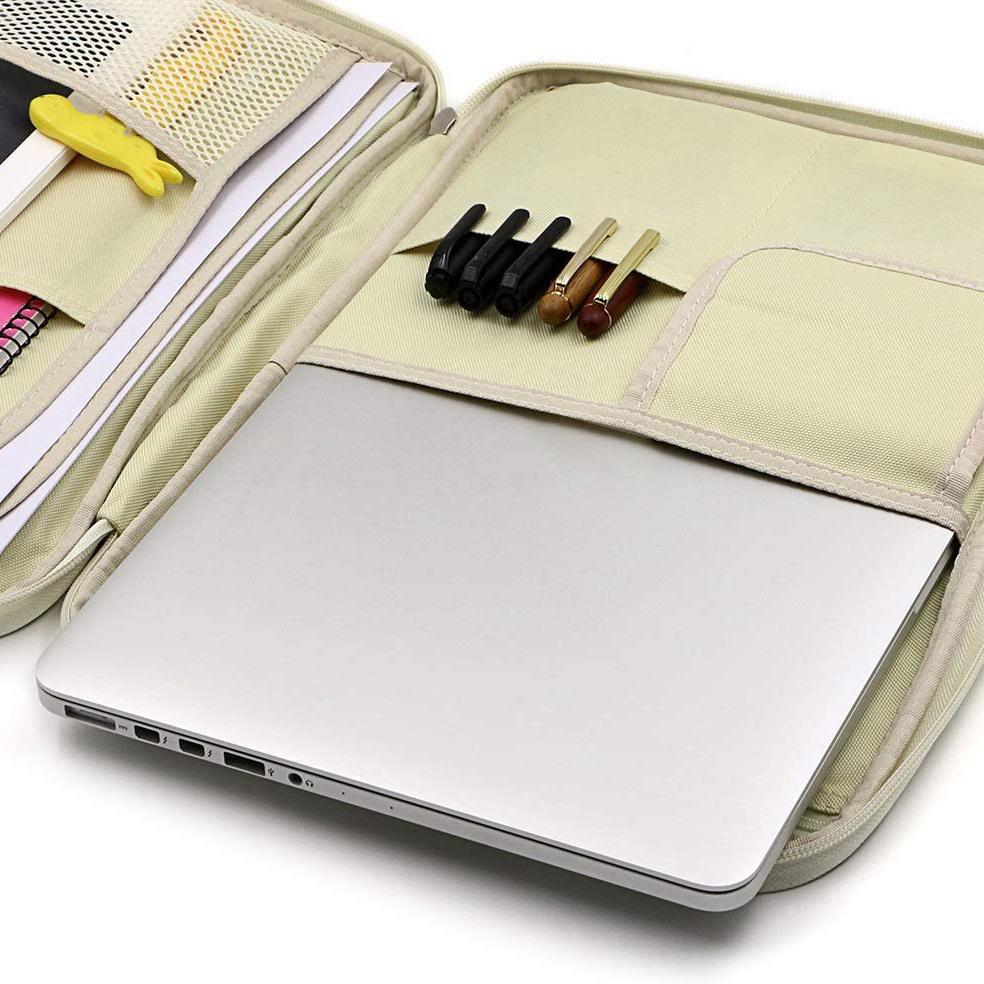 Multifunctional A4 Document Bag Combination Storage Bag Travel Bag Zipper Protective Case Suitable for iPad, Notebook