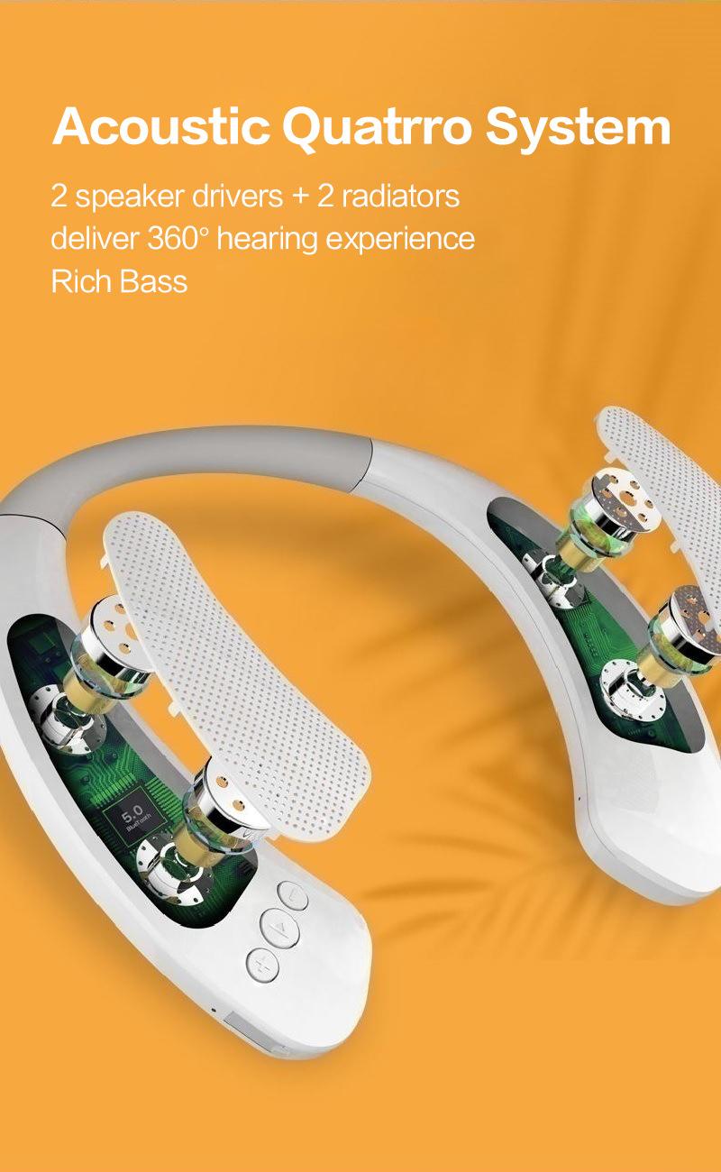 Loa bluetooth loa không dây có thể đeo được không dây đeo cổ tay ngoài trời loa bluetooth di động loa không dây ipx5 Color: white