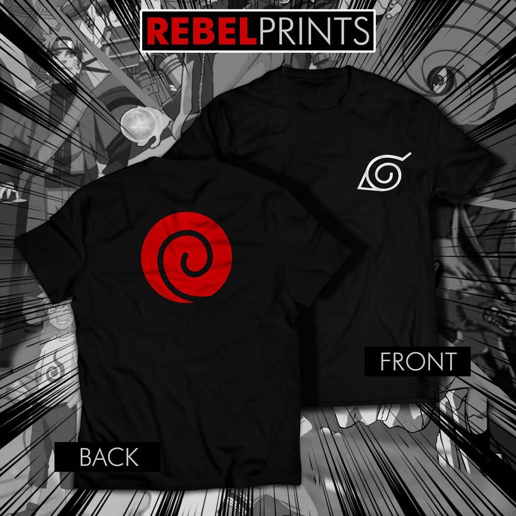 Mẫu áo thun Anime Naruto: Konoha Uzumaki Clan Emblem T-Shirt độc chất phong cách