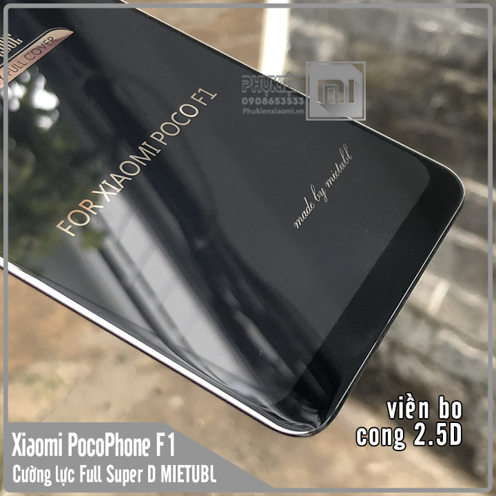 Kính cường lực Super D cho Xiaomi Poco Phone F1 Full viền Đen MIETUBL - Hàng Nhập Khẩu