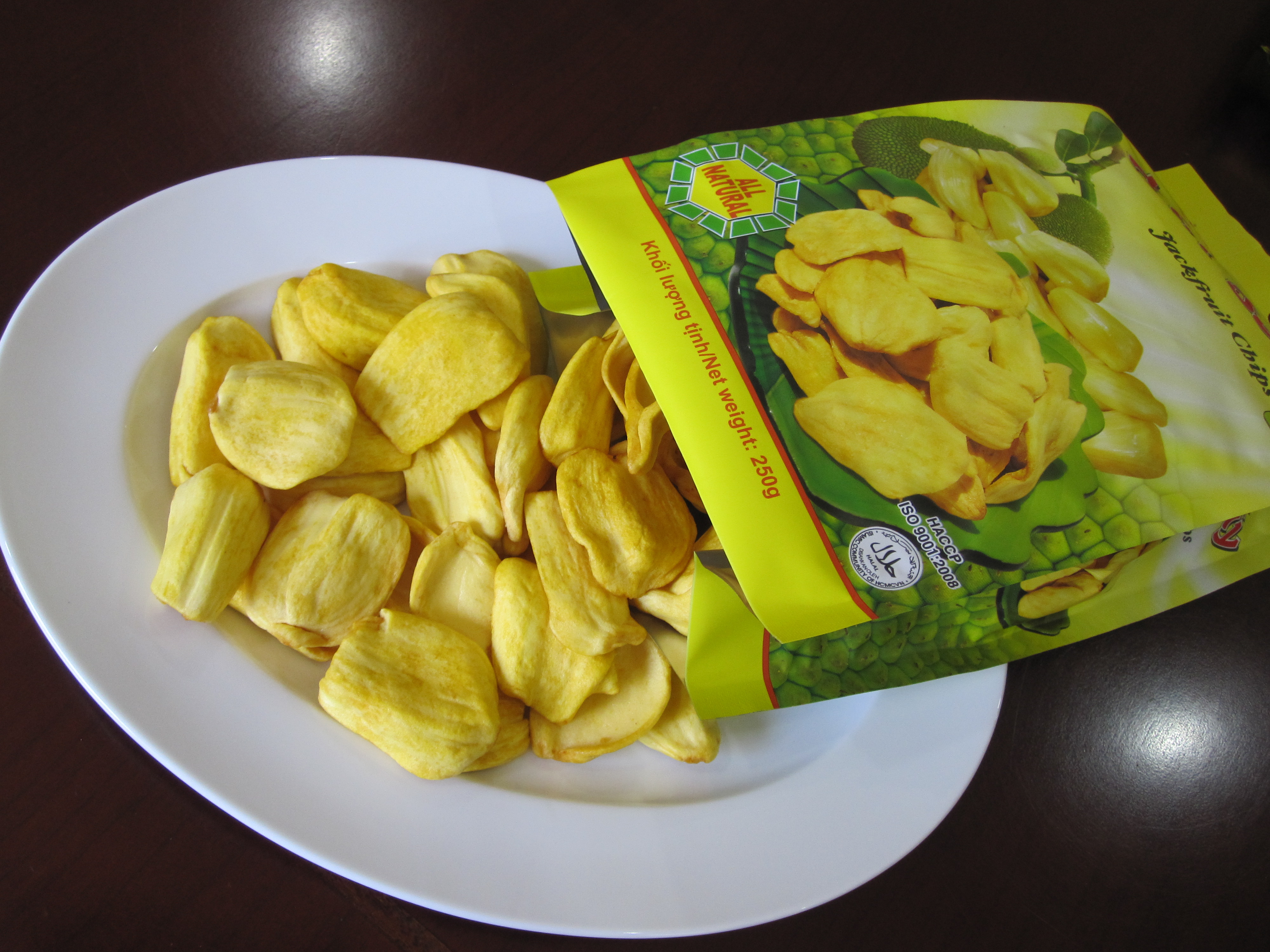 Mít Sấy Chân Không Giòn Xốp Tự Nhiên (Jackfruit Chips) VINOFOOD  100grs (Gói = 100 grs) - Export