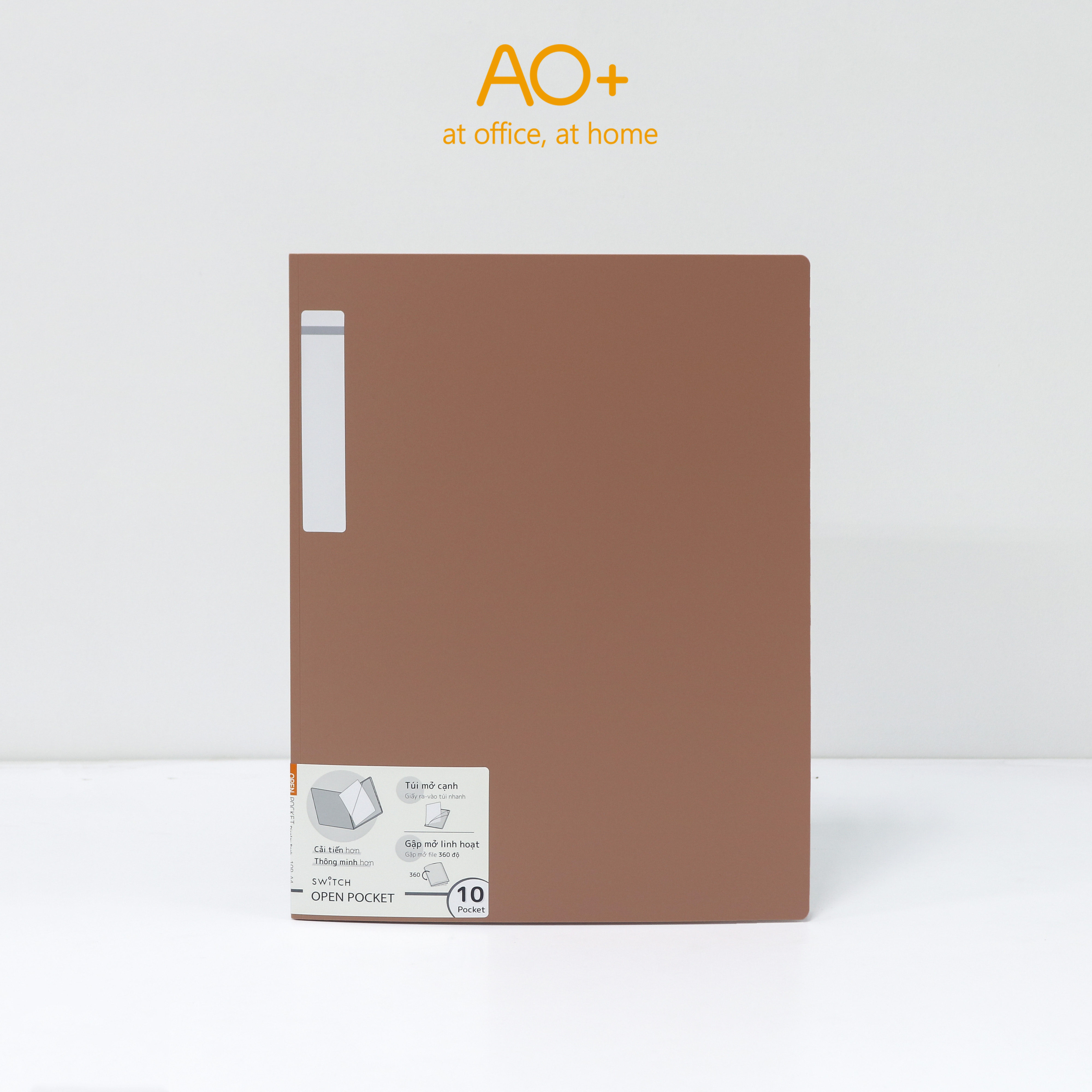 File bìa nhựa đựng hồ sơ AO+ trong suốt có 8 ngăn lưu tài liệu A4 theo ngăn vát dễ dàng sử dụng màu OFF WD601