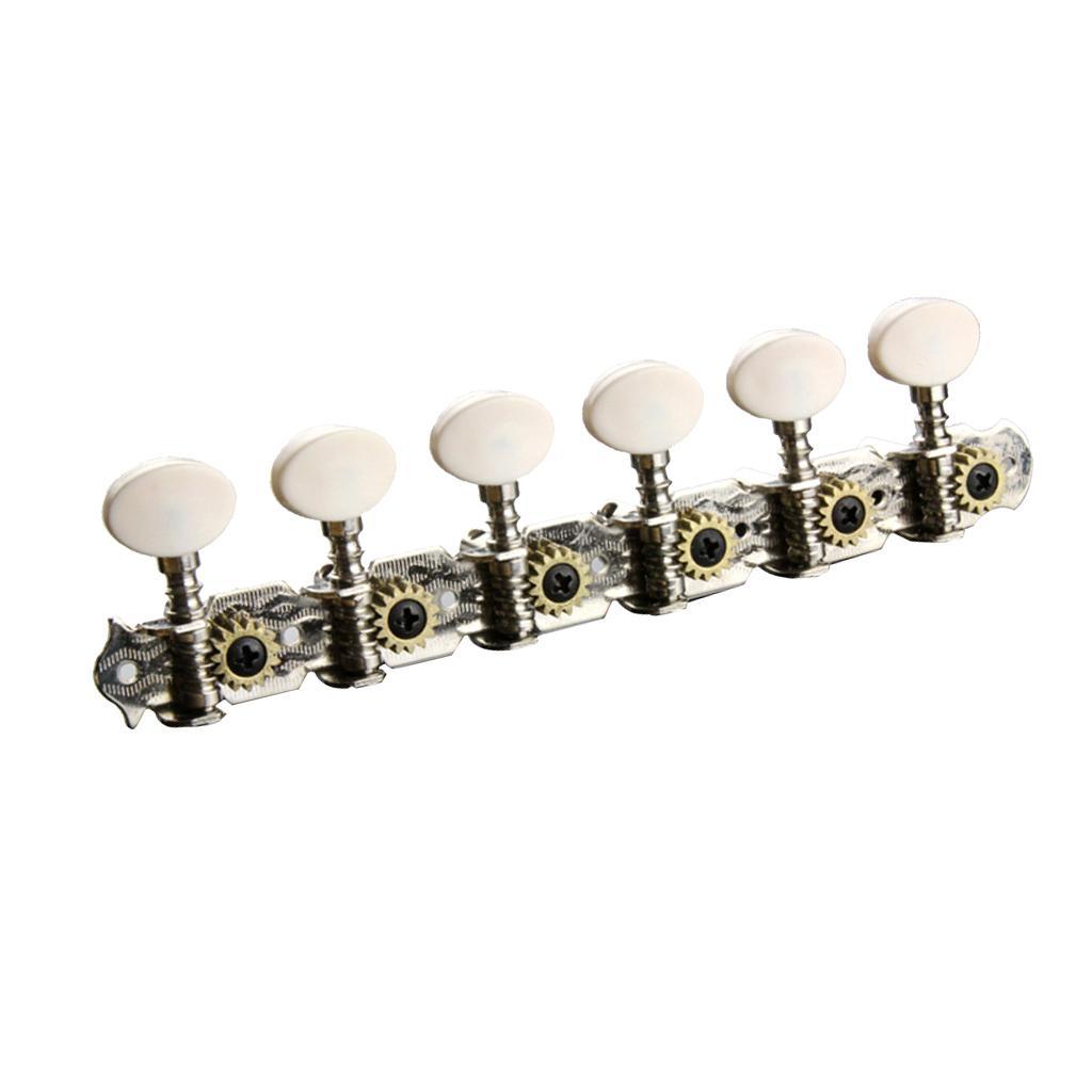 Acoustic Guitar Right Machine Heads Tuning Pegs  Button White Handle