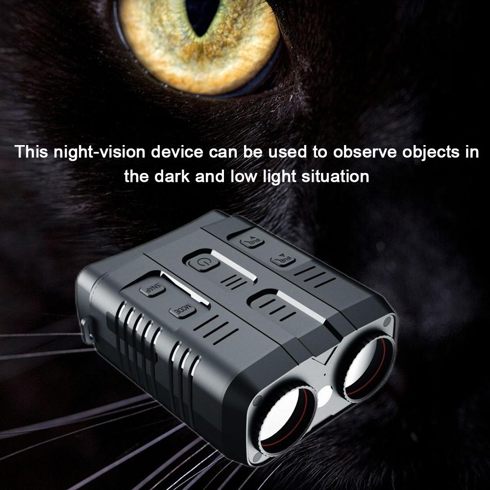 1080P Portable Binocular Infrared Night-Visions Device Day Night Use Photo Video Taking 5X Digital Zoom 300M Full Dark Viewing Distance for Outdoor Hunt Boating Journey