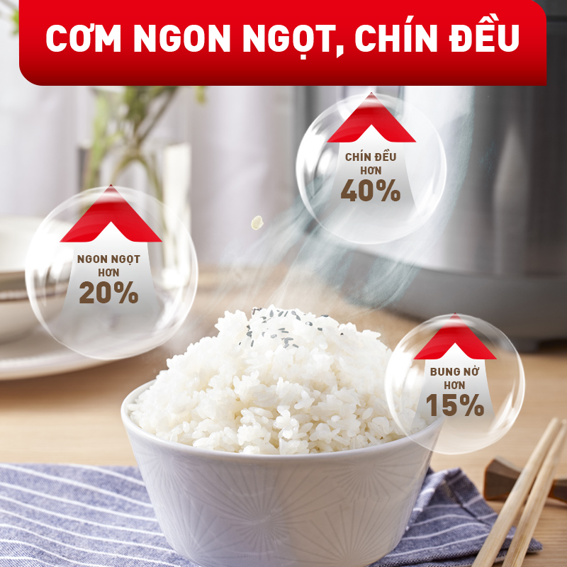 Nồi cơm điện tử cao tần Tefal RK818A68 - 1.8L - Thương hiệu Pháp - Hàng chính hãng