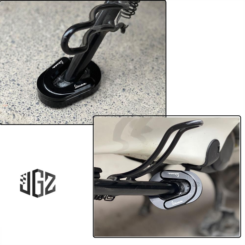 Bọc chân chống Vespa móng ngựa for VESPA Sprint Primavera 150 Motorcycl CNC Kickstand Extension Side Stand Enlarger Plate Pad Enlarge S LX LV 125 150 2013-2021 3D