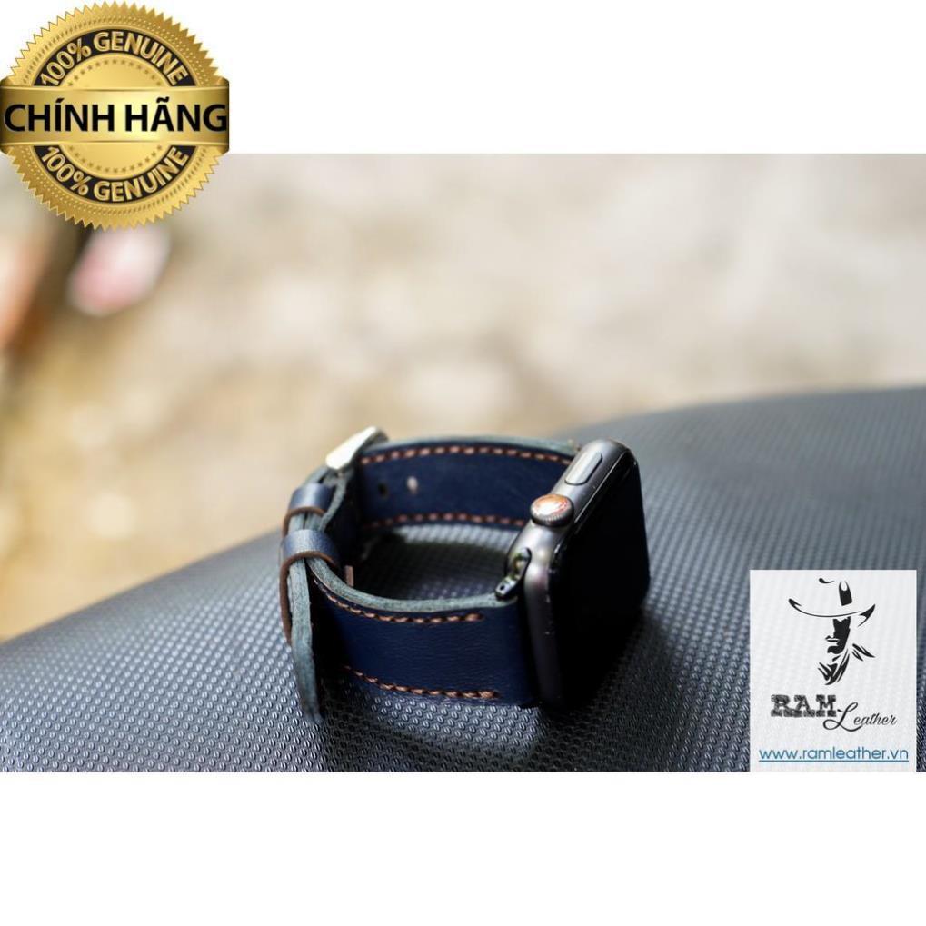 DÂY DÀNH CHO APPLE WATCH DA DÊ XANH NAVY - RAM CLASSIC 1993 .