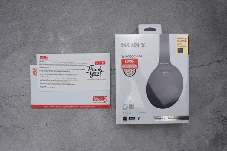 Tai nghe Sony WH-1000XM4 Bluetooth màu Đen - Hàng Chính Hãng