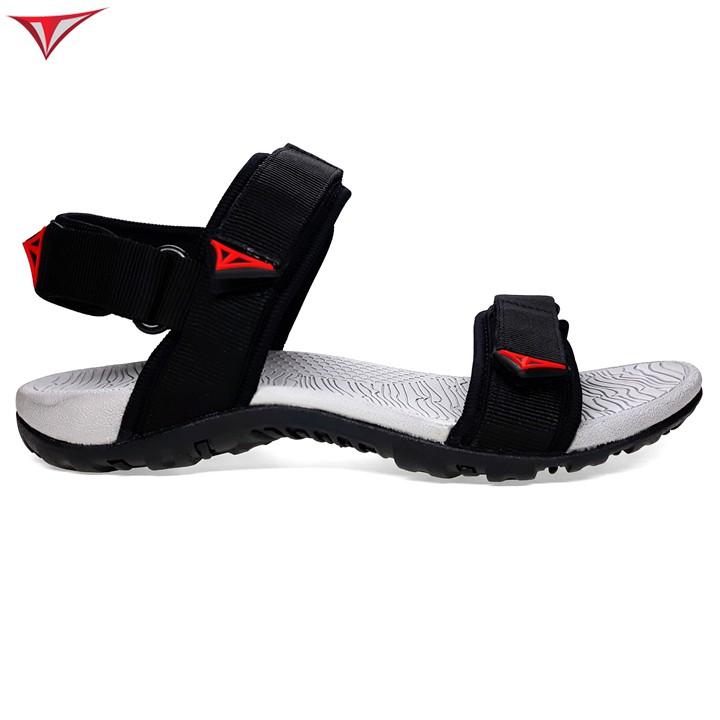 Giày Sandal Nam Nữ Việt Thủy Hai Quai Ngang Đen - VT016