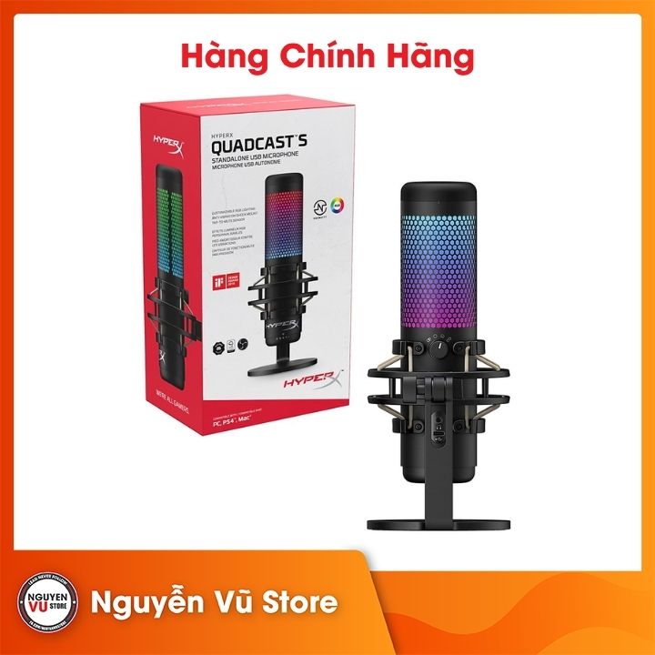 Microphone Kingston HyperX QuadCast S RGB - Hàng Chính Hãng