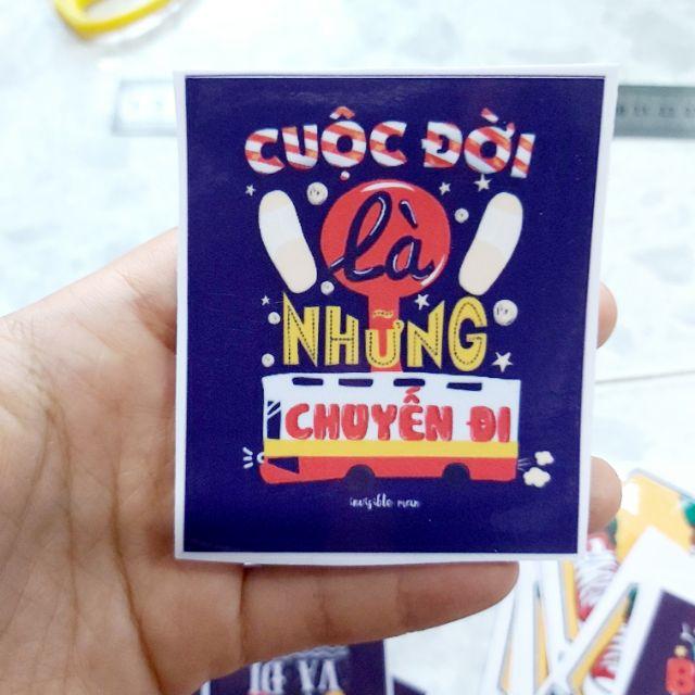 Tem Sticker Cuộc Đời Là Những Chuyến Đi Dán Nón, Dán Xe