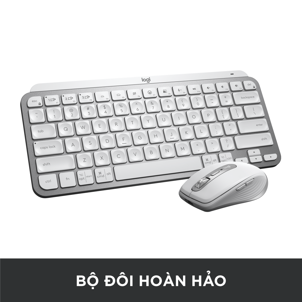 Bàn phím không dây Bluetooth Logitech MX Keys Mini For Mac - Nhỏ gọn, Sạc USB-C, Phím tắt thông minh - Hàng Chính Hãng