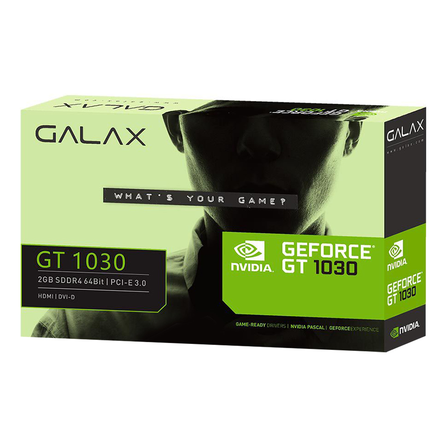 Card Màn Hình VGA Galax GeForce GT 1030 2GB 30NPK4HVQ4BG SDDR4 64bit 1 Fan HDMI - Hàng Chính Hãng