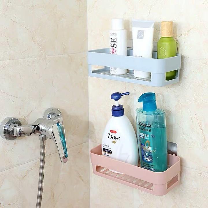 Kệ Dán Tường Đa Năng Chữ Nhật Siêu Tiện Lợi Tặng Kèm Miếng Dán Siêu Chắc